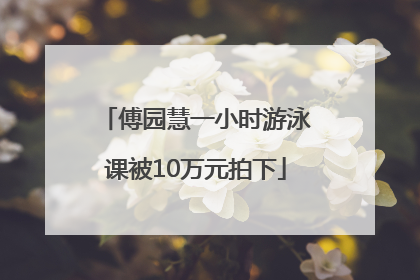 傅园慧一小时游泳课被10万元拍下