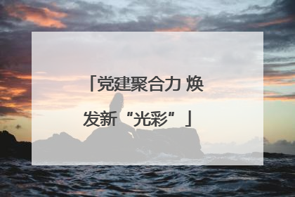 党建聚合力 焕发新“光彩”