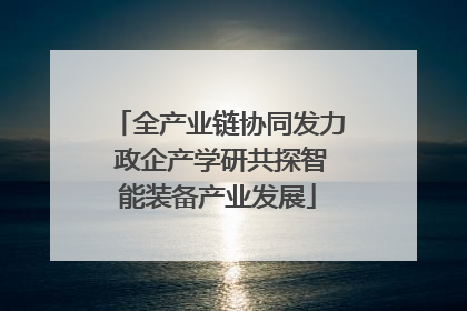 全产业链协同发力 政企产学研共探智能装备产业发展