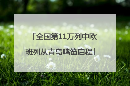 全国第11万列中欧班列从青岛鸣笛启程