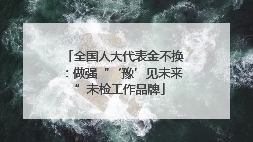 全国人大代表金不换：做强“‘豫’见未来”未检工作品牌