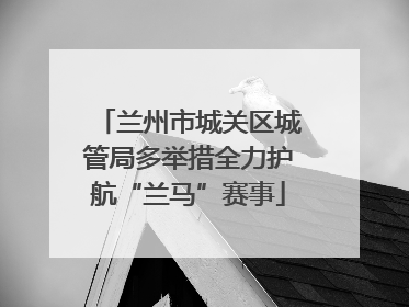 兰州市城关区城管局多举措全力护航“兰马”赛事