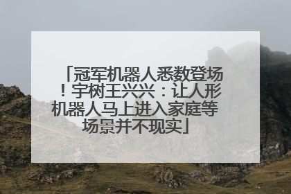 冠军机器人悉数登场！宇树王兴兴：让人形机器人马上进入家庭等场景并不现实
