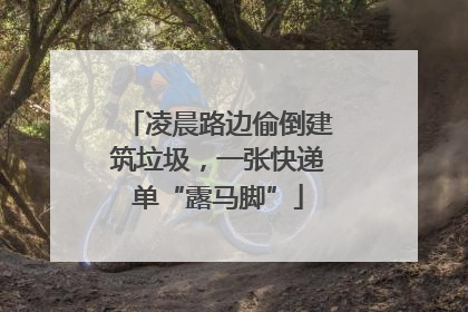 凌晨路边偷倒建筑垃圾，一张快递单“露马脚”