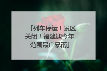 列车停运！景区关闭！福建迎今年范围最广暴雨