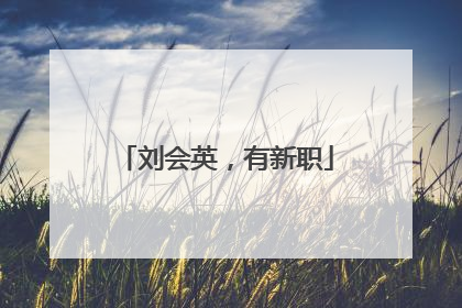 刘会英，有新职