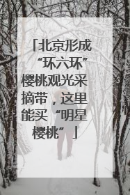 北京形成“环六环”樱桃观光采摘带，这里能买“明星樱桃”