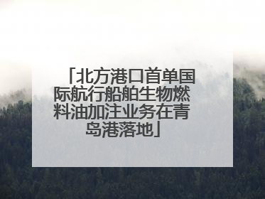 北方港口首单国际航行船舶生物燃料油加注业务在青岛港落地