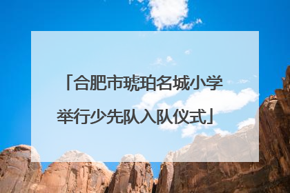 合肥市琥珀名城小学举行少先队入队仪式