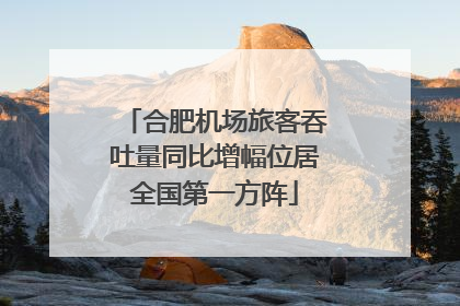 合肥机场旅客吞吐量同比增幅位居全国第一方阵
