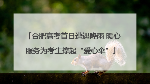 合肥高考首日遭遇降雨 暖心服务为考生撑起“爱心伞”