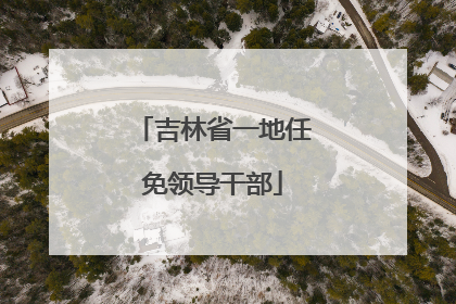 吉林省一地任免领导干部