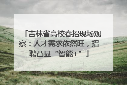 吉林省高校春招现场观察：人才需求依然旺，招聘凸显“智能+”