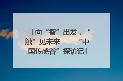 向“智”出发，“触”见未来——“中国传感谷”探访记
