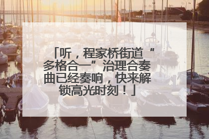 听，程家桥街道“多格合一”治理合奏曲已经奏响，快来解锁高光时刻！
