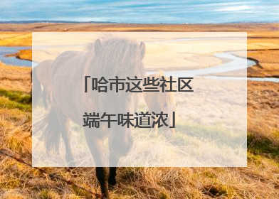 哈市这些社区端午味道浓