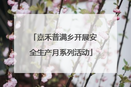 嘉禾普满乡开展安全生产月系列活动