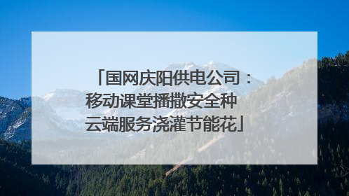 国网庆阳供电公司：移动课堂播撒安全种 云端服务浇灌节能花