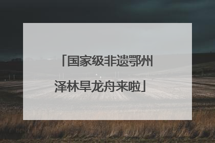 国家级非遗鄂州泽林旱龙舟来啦