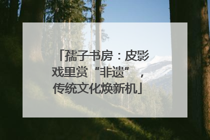 孺子书房：皮影戏里赏“非遗”，传统文化焕新机