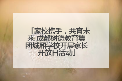 家校携手，共育未来 成都树德教育集团城厢学校开展家长开放日活动
