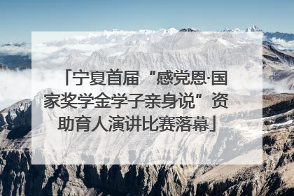 宁夏首届“感党恩·国家奖学金学子亲身说”资助育人演讲比赛落幕