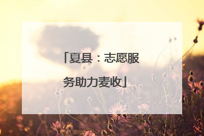夏县：志愿服务助力麦收