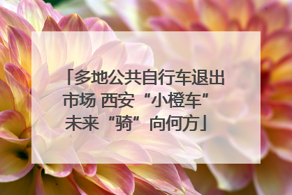 多地公共自行车退出市场 西安“小橙车”未来“骑”向何方