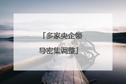 多家央企领导密集调整