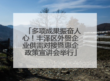多项成果振奋人心！丰泽区外贸企业供需对接暨惠企政策宣讲会举行