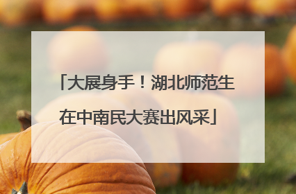 大展身手！湖北师范生在中南民大赛出风采