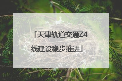 天津轨道交通Z4线建设稳步推进