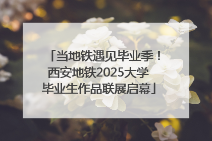 当地铁遇见毕业季！西安地铁2025大学毕业生作品联展启幕