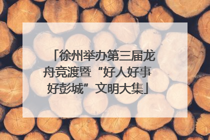 徐州举办第三届龙舟竞渡暨“好人好事好彭城”文明大集