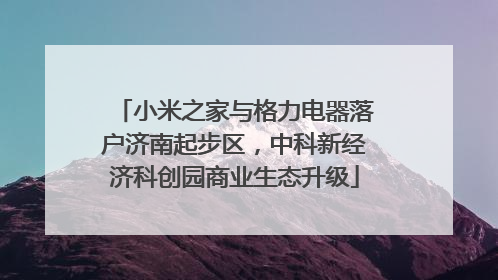 小米之家与格力电器落户济南起步区，中科新经济科创园商业生态升级