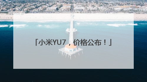 小米YU7，价格公布！