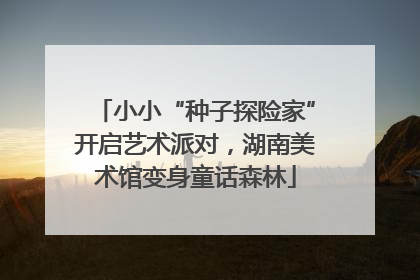 小小“种子探险家”开启艺术派对，湖南美术馆变身童话森林