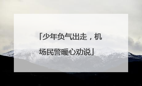 少年负气出走，机场民警暖心劝说