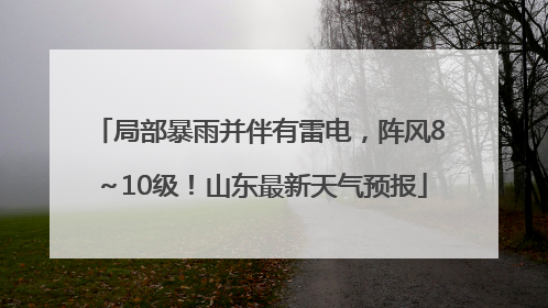 局部暴雨并伴有雷电，阵风8～10级！山东最新天气预报
