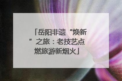 岳阳非遗“焕新”之旅：老技艺点燃旅游新烟火