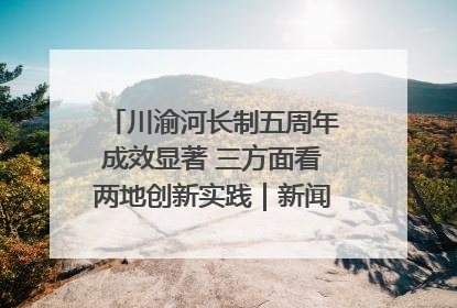 川渝河长制五周年成效显著 三方面看两地创新实践｜新闻发布最前线