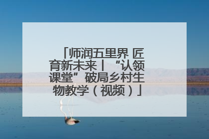 师润五里界 匠育新未来丨“认领课堂”破局乡村生物教学（视频）