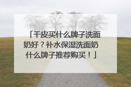 干皮买什么牌子洗面奶好？补水保湿洗面奶什么牌子推荐购买！