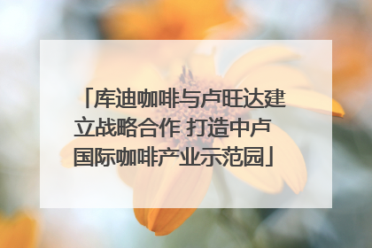 库迪咖啡与卢旺达建立战略合作 打造中卢国际咖啡产业示范园