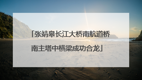 张靖皋长江大桥南航道桥南主塔中横梁成功合龙