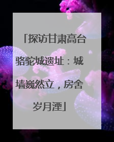 探访甘肃高台骆驼城遗址：城墙巍然立，房舍岁月湮