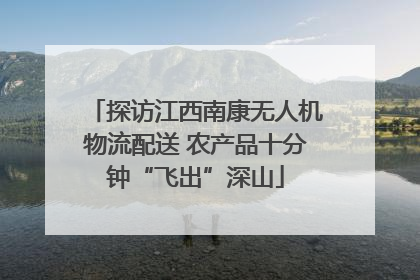 探访江西南康无人机物流配送 农产品十分钟“飞出”深山