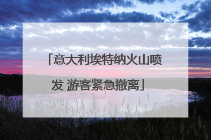 意大利埃特纳火山喷发 游客紧急撤离