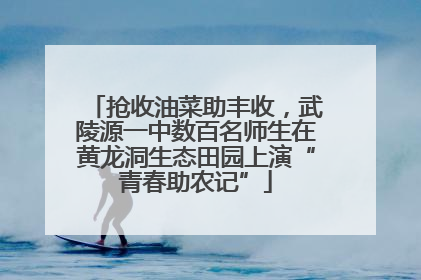 抢收油菜助丰收，武陵源一中数百名师生在黄龙洞生态田园上演“青春助农记”