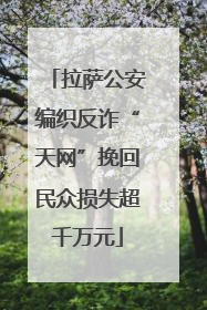 拉萨公安编织反诈“天网”挽回民众损失超千万元